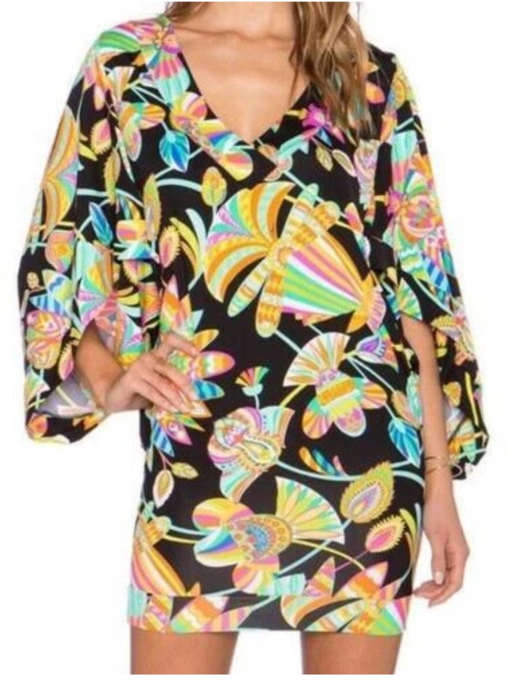 Trina Turk floral mini/swim coverup- worn once.